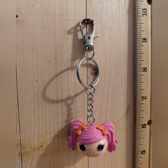 Pink Keychain Toy with Clip Handmade - Picture 2 of 5